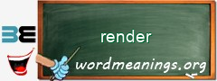 WordMeaning blackboard for render